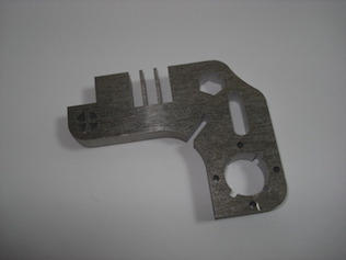 decoupe de piece aluminium par jet d'eau